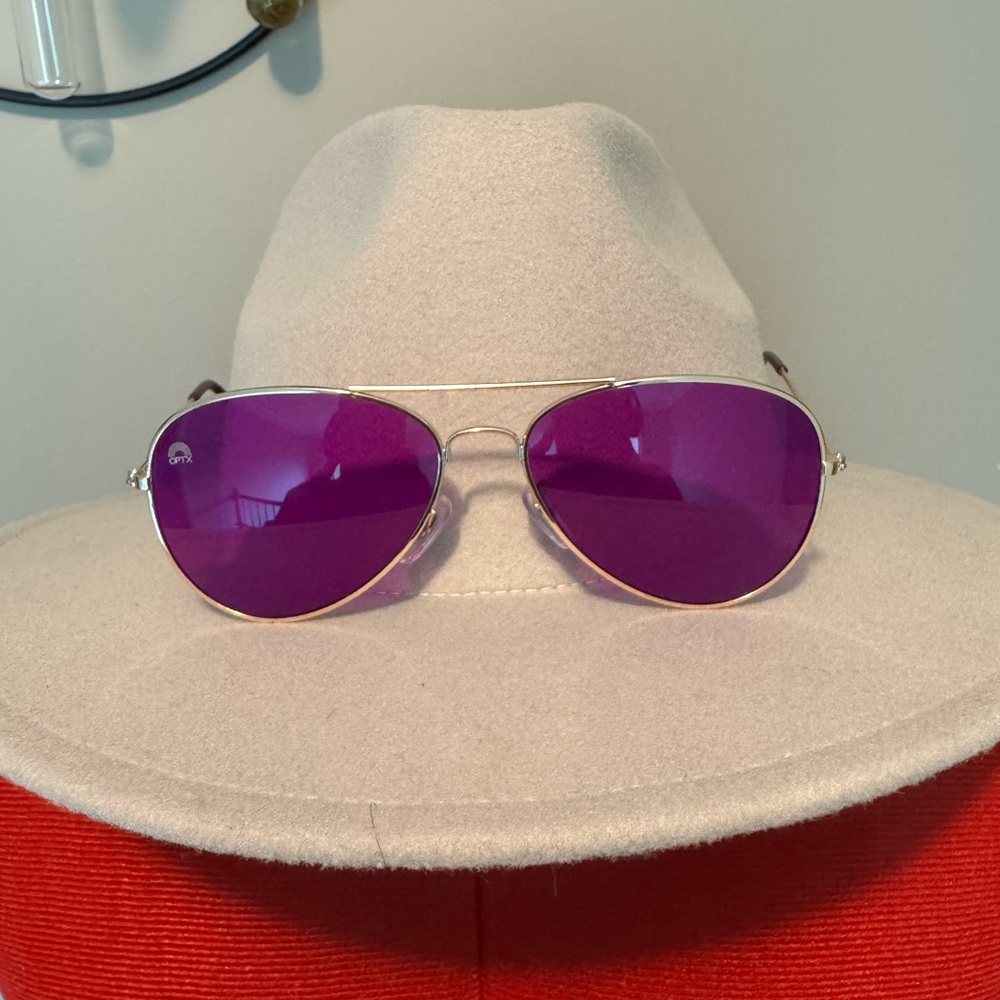 Purple Aviator Sunglasses